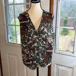 Vintage Northern Traditions Christmas Tapestry Vest
